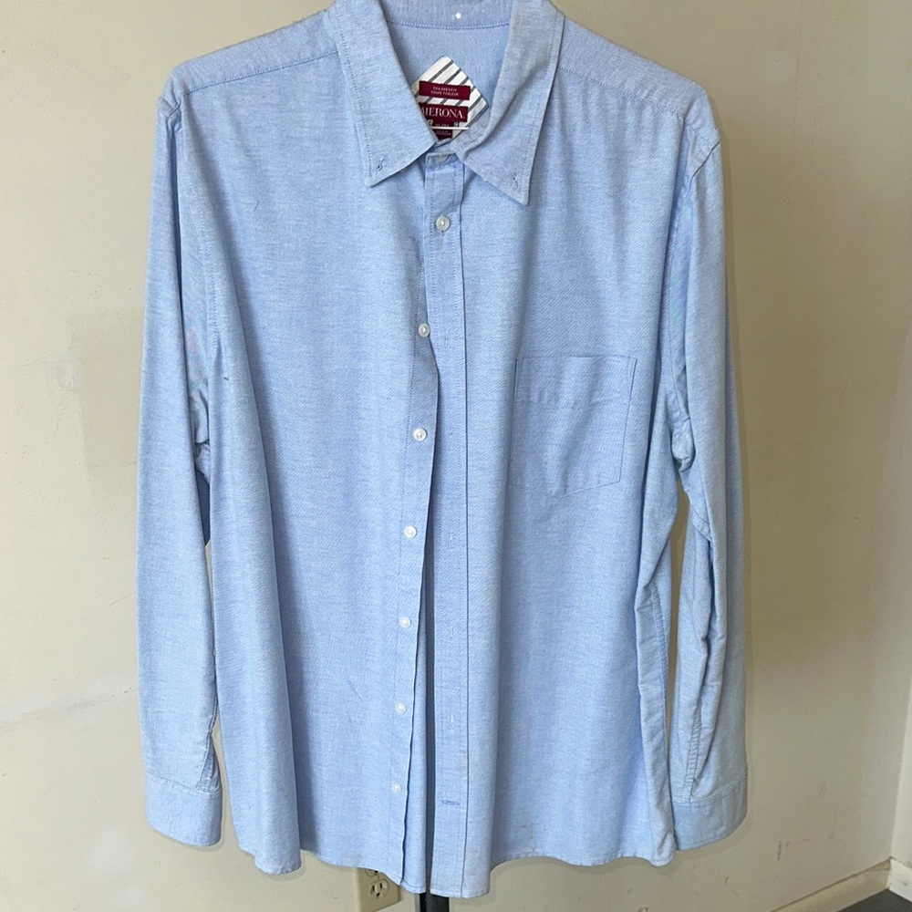 Merona Men's Light Blue Dress Shirt XL